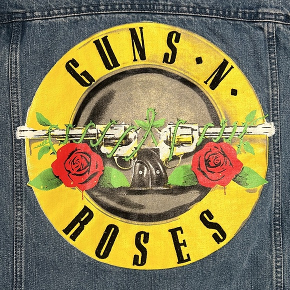 Guns & Roses Denim Jacket with Faux Leopard Fur - Picture 5 of 5